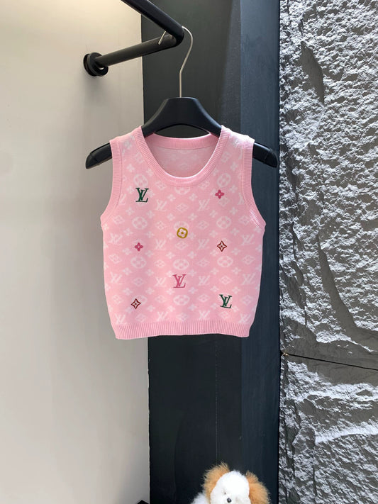 L 25 Knit Logo Sleeveless Vest