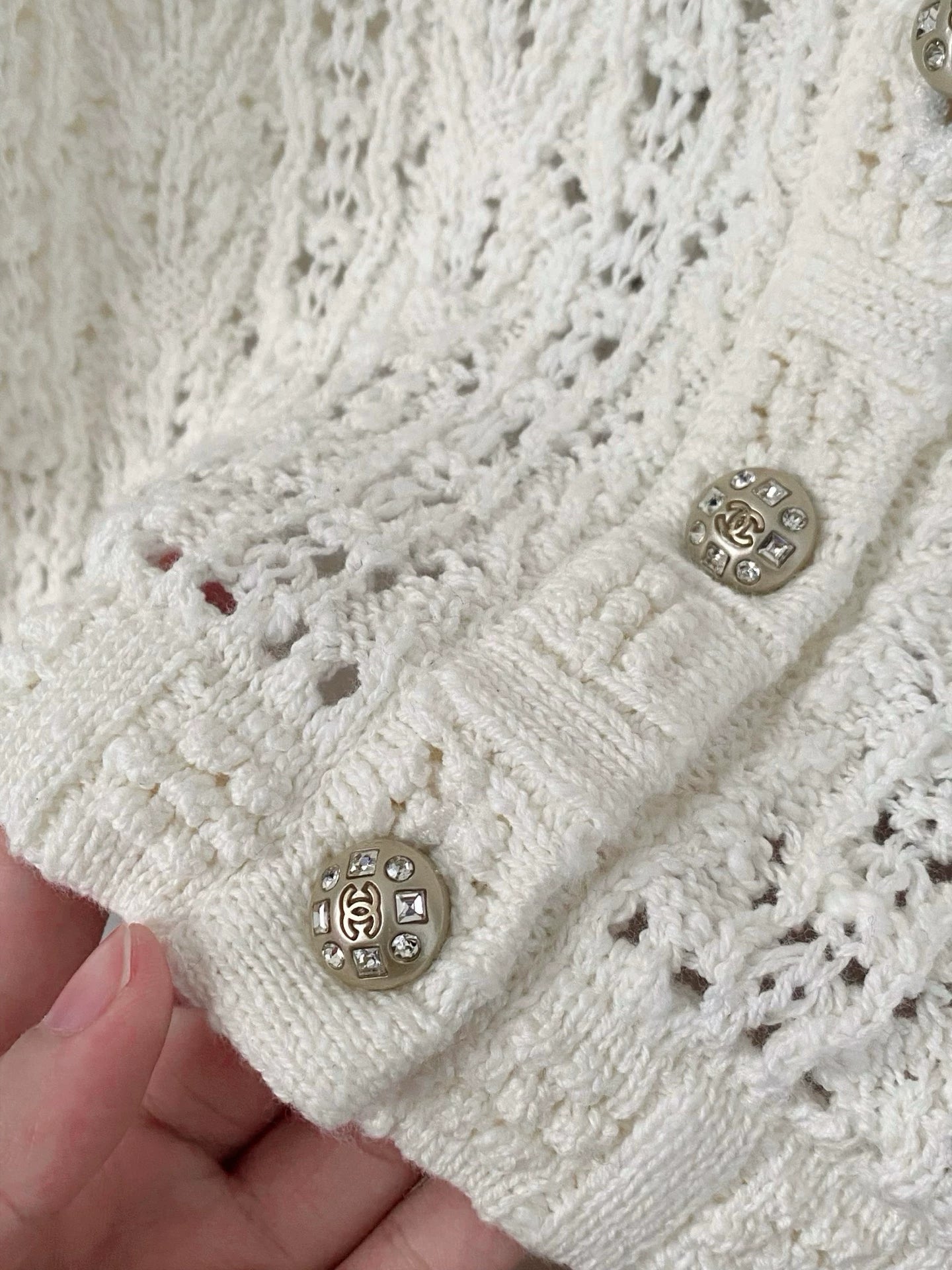 C 25 Pearl Logo Vest Cardigan