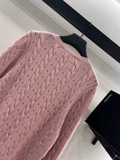 25 Early Autumn New Arrival Cable Ribbon Knitted Pullover Sweater