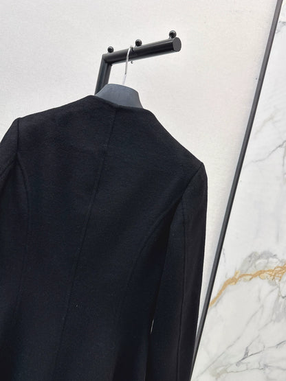 Di 25 New double-sided cashmere long coat(BLACK,WHITE,KHAKI)