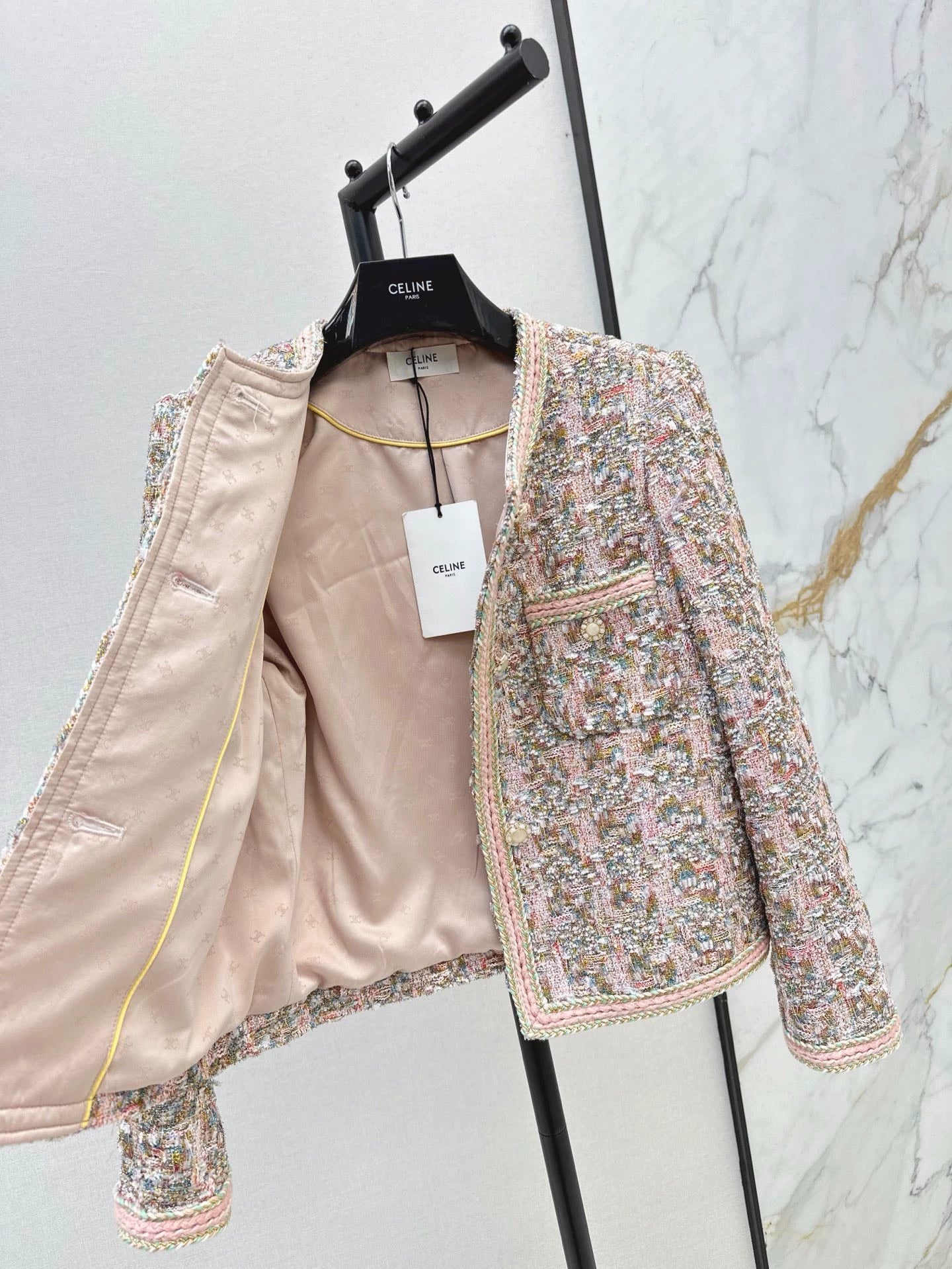 Ce 25 New trim design tweed jacket
