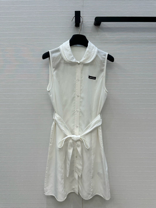 m 25 Early spring girly style doll neck sleeveless dress