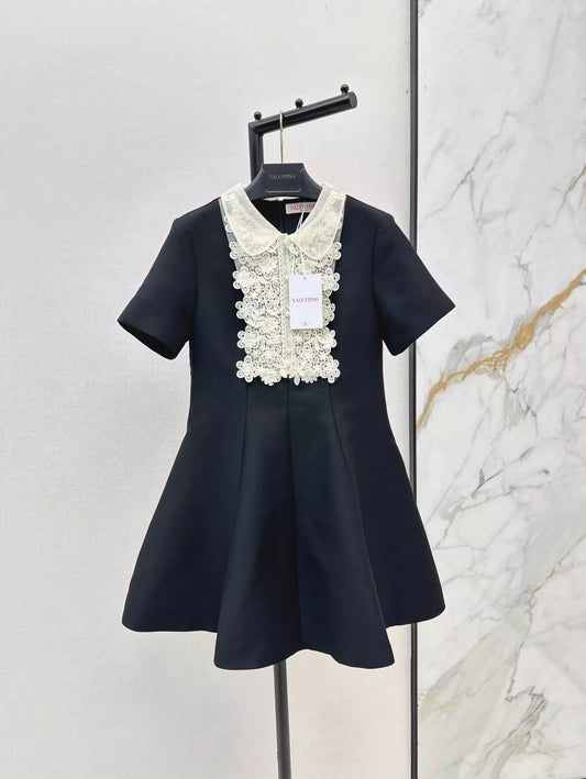 V 25 Spring/Summer Embroidered Lace Collar Doll Style Short Sleeve Dresses