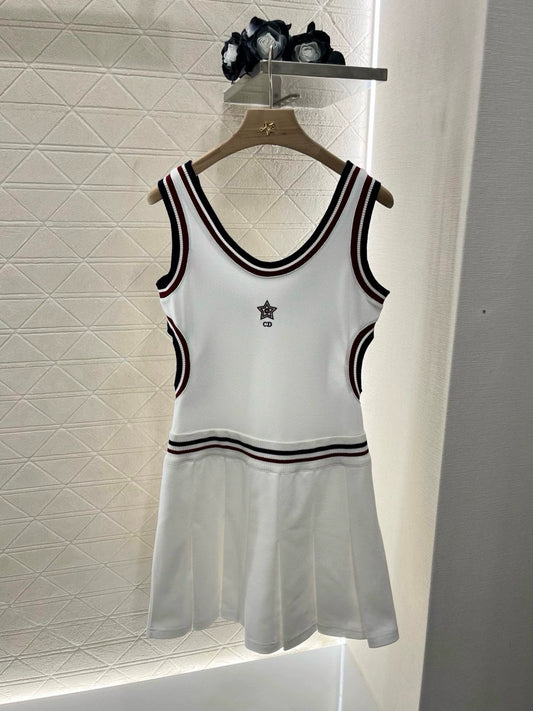 D 25 New Striped Waistless Tank Dress