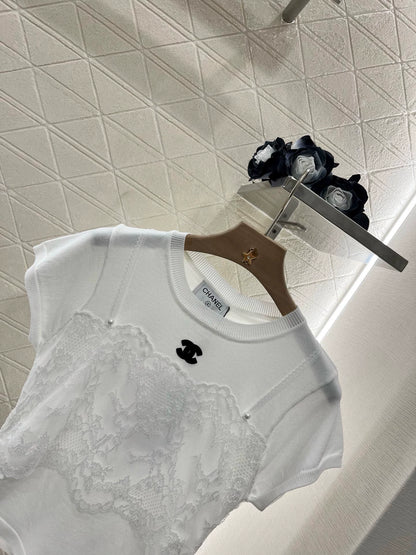 C 25 New Sling False Two Piece Knit Top