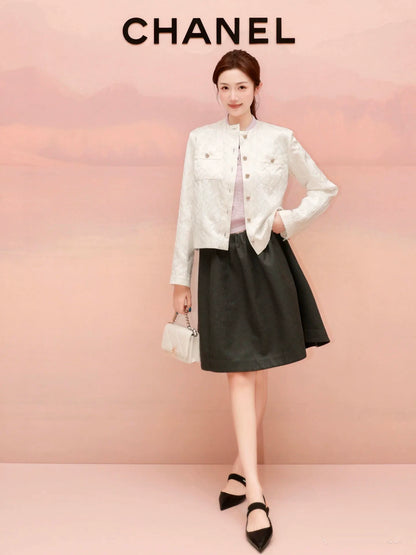 C 25 Silk cotton jacquard small jacket