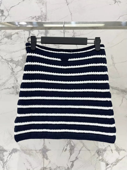 P 25 new cotton crochet mini skirt + vest top set