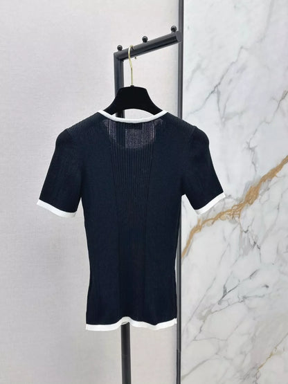 C 25 Spring/Summer New Short Sleeve Knit Cardigan