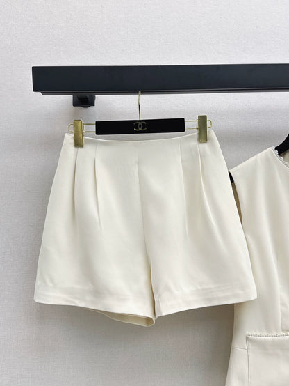 C 25 spring and summer new suit cubic waisted vest + shorts