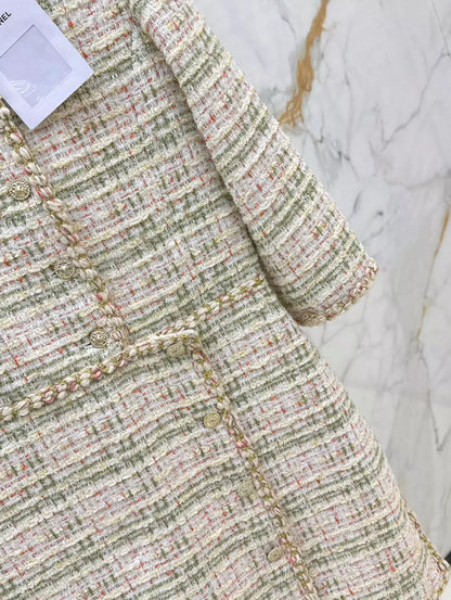 C 25 autumn and winter new styles, long coat dress with woven dress hem