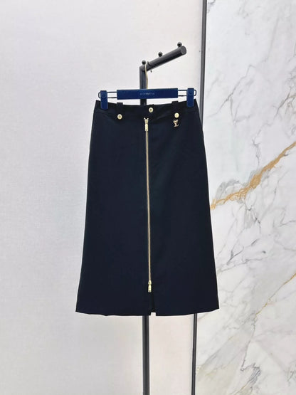 L 25 Spring/Summer New Zipper Split High Waist Half-body Skirt