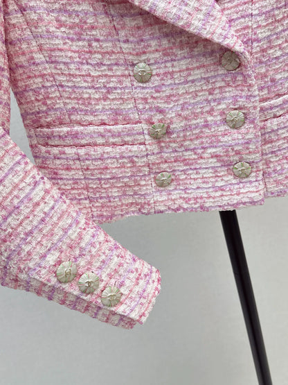 C 25fw Pink lapel jacket