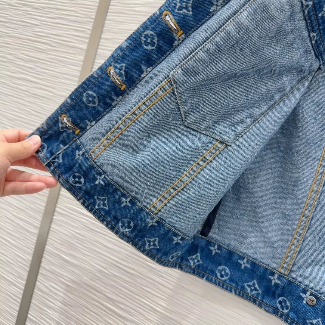 L 25 New Printed Pocket Leather Tag Cowboy Vests