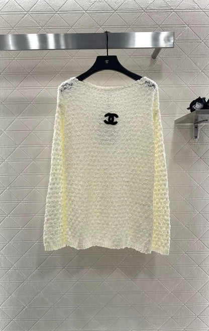 C 25fw French knit long-sleeved top with belt