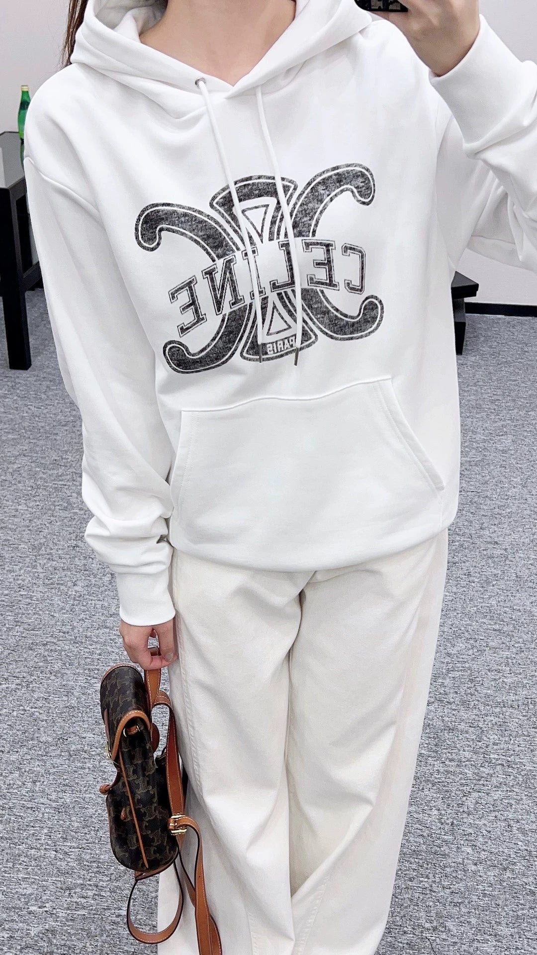 Ce 25 Hooded lettered sweatshirt