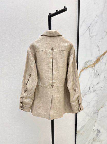 LOR 25 British retro home leisure linen jacket