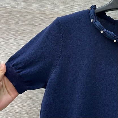 V 25 Spring/Summer New Knit Short Sleeve Top