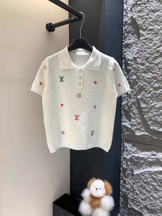L 25 Lapel short-sleeved jersey