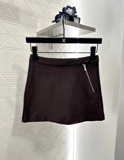 M 25 High-waisted zippered miniskirt