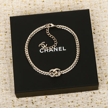 25 Summer new snake bone choker double C necklace