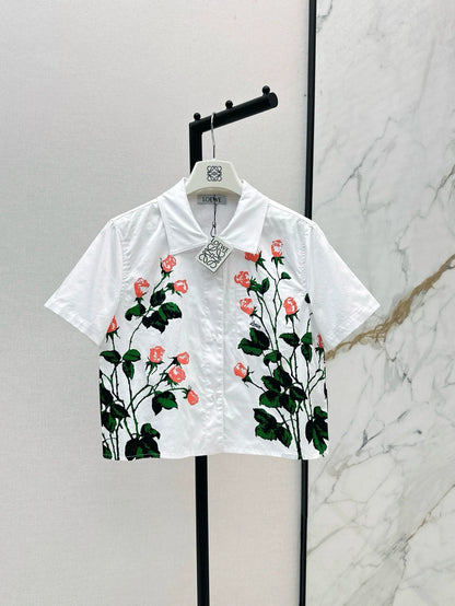 Chemise à manches courtes à motifs imprimés LO 25, nouvelle collection vacances printemps/été 