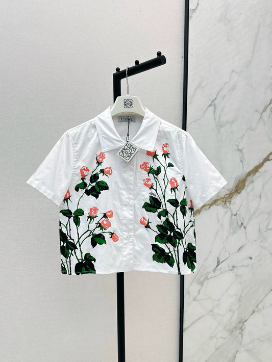 LO 25 Spring/Summer New Vacation Collection Printed Pattern Short Sleeve Shirt