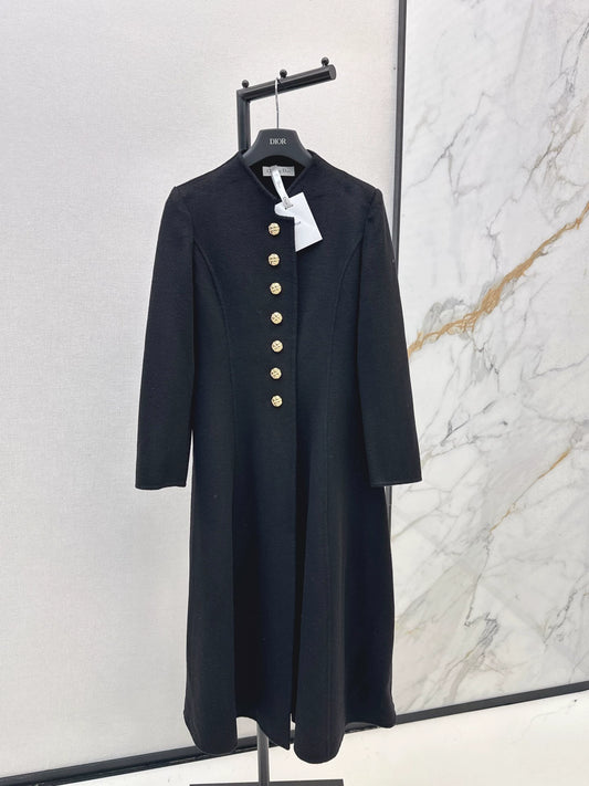 Di 25 New double-sided cashmere long coat(BLACK,WHITE,KHAKI)