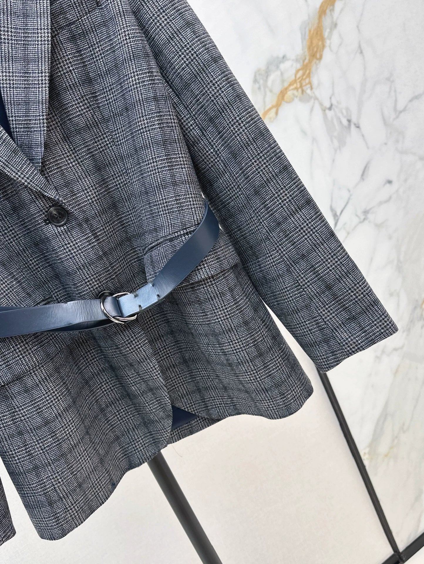Bru 25 Blue plaid blazer