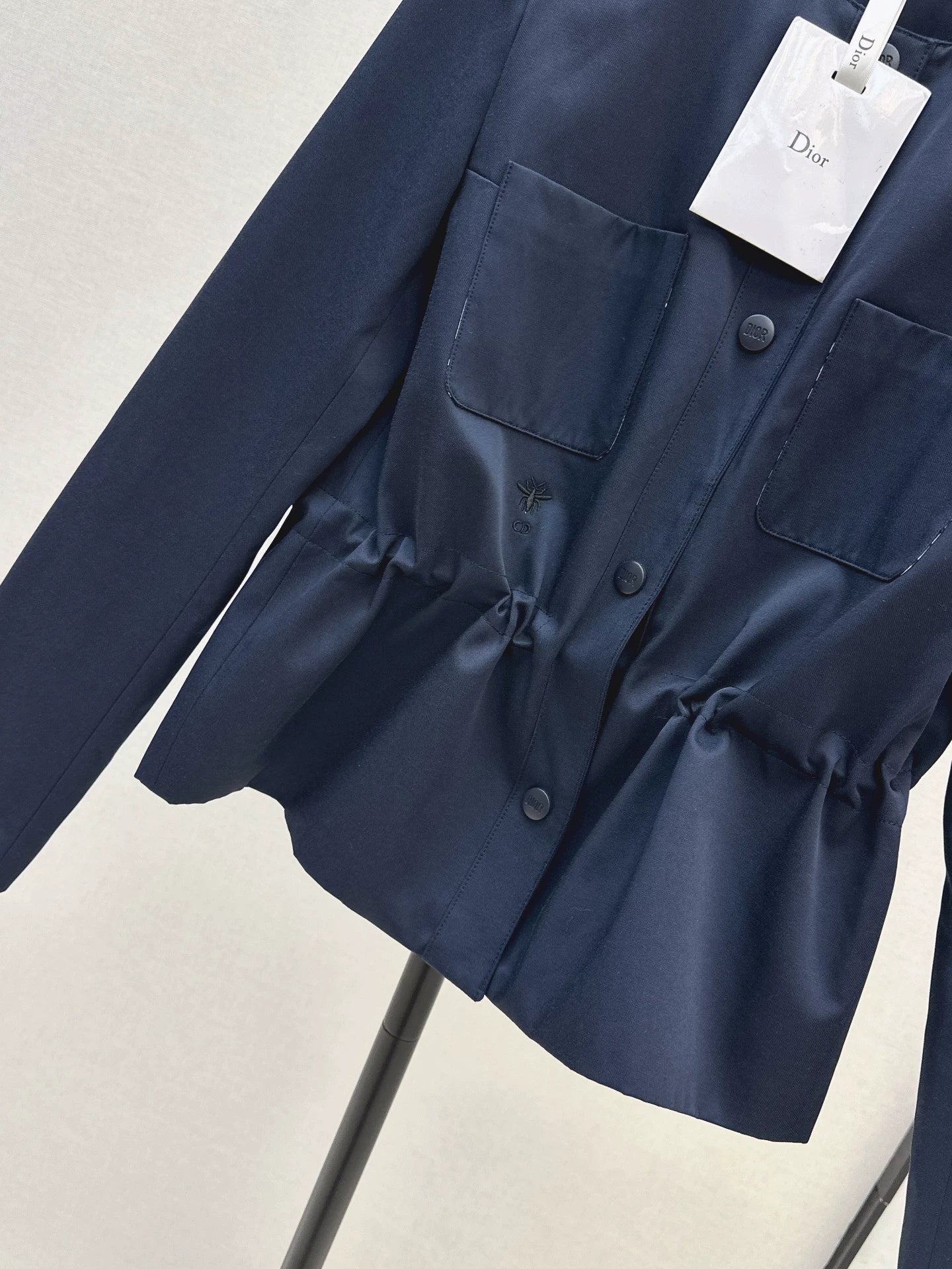 D 25fw New round neck waist windbreaker