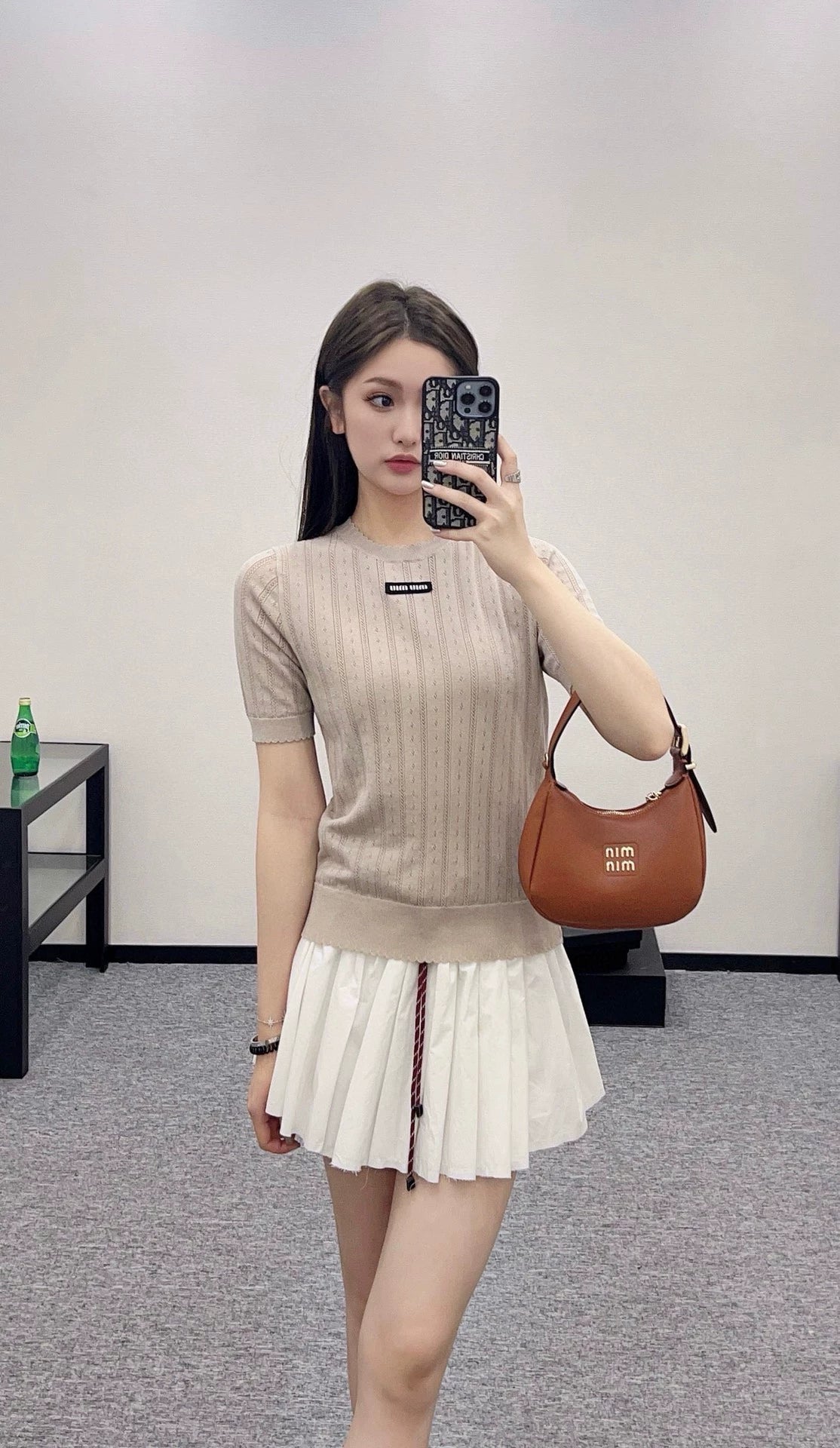 M 25 Monogrammed Knit Short Sleeve Top