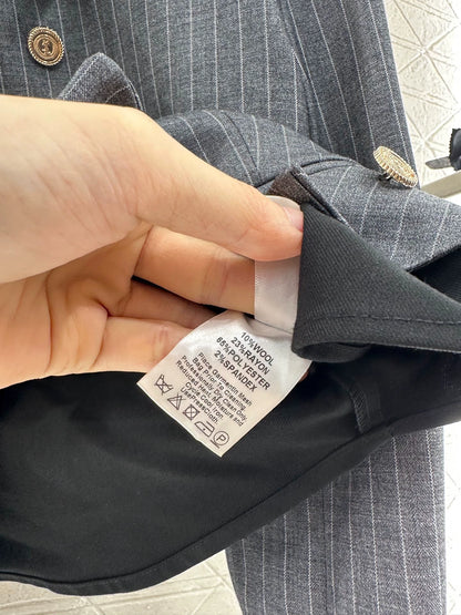 Y 25 Striped two-piece suit and trousers set