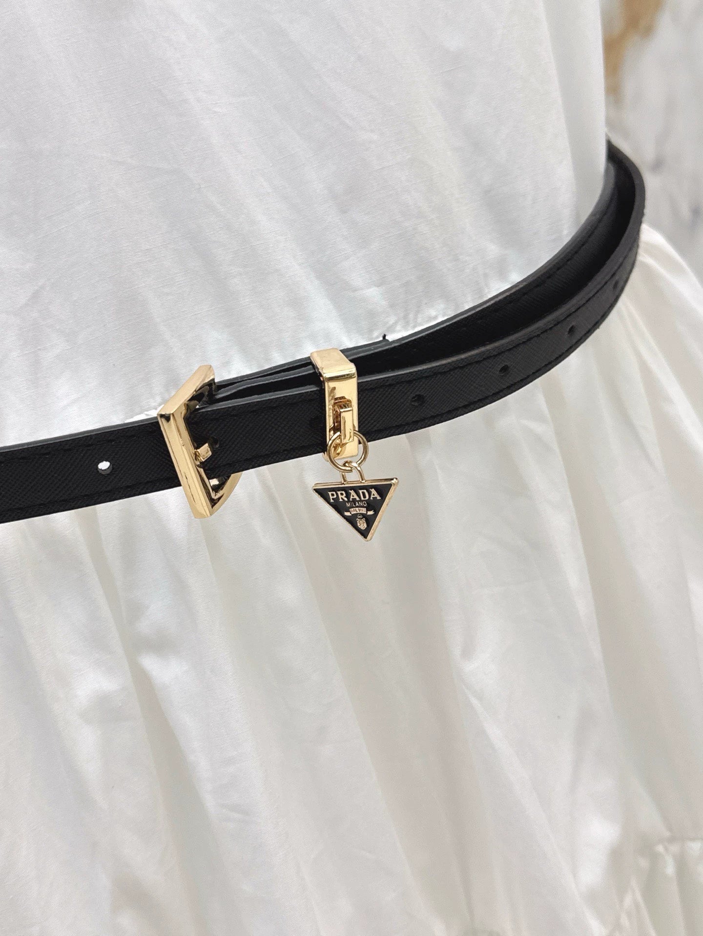 P 25 spring and summer new collar triangle label splicing cake skirt dress