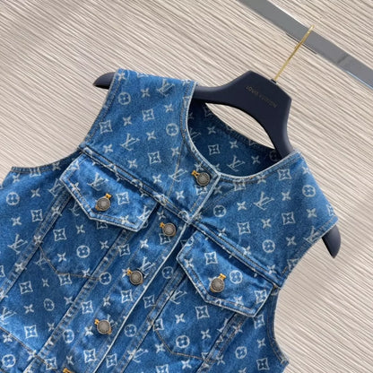 L 25 New Printed Pocket Leather Tag Cowboy Vests