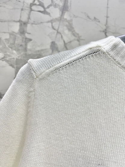 D 25 New letter-print cashmere and wool sweater.