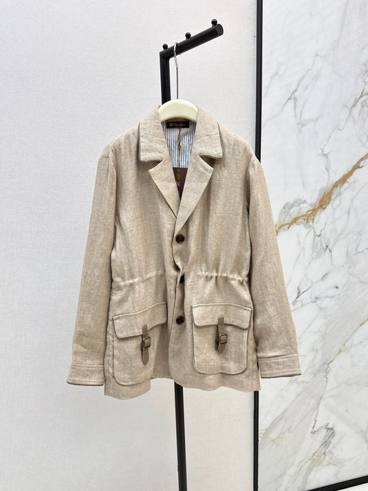 LOR 25 Britische Retro-Leinenjacke für Zuhause und Freizeit