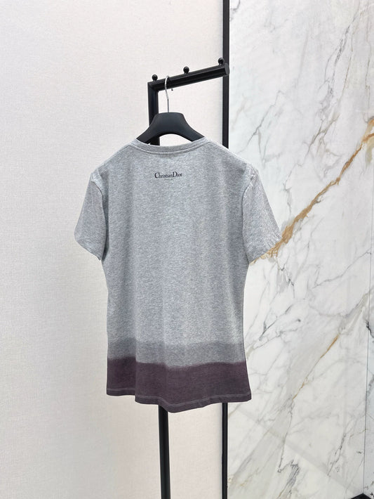 D 25 spring and summer latest pattern gradient short sleeve T-shirt
