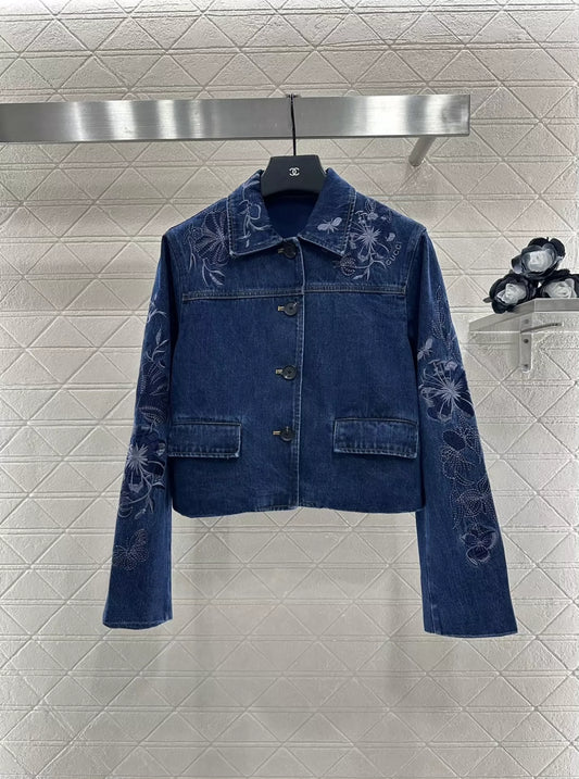 G 25 Embroidered denim jacket
