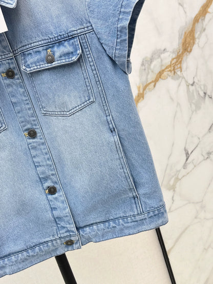 D 25 spring and summer new cowboy short-sleeved jacket