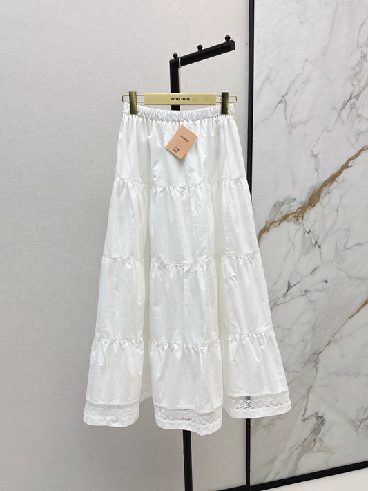 m 25 Spring/Summer New Hem Spliced Lace Long Half Skirt