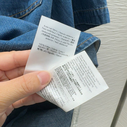 v 25 new metal buckle pocket lapel short sleeve top shorts denim suit