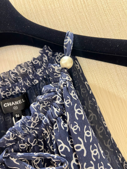 C 25 New Beach Series Pearl Neck Tie Vest (100% silk)