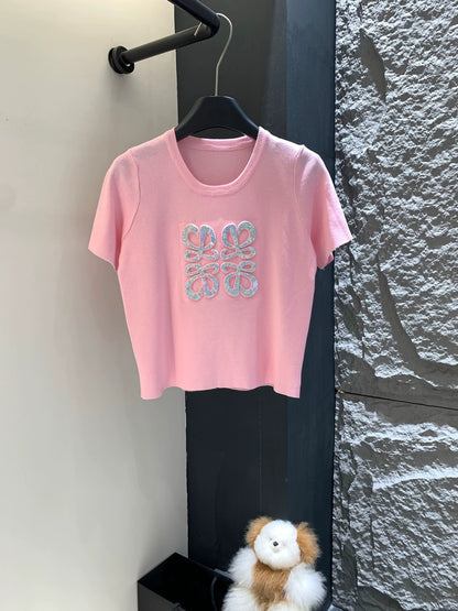 LO 25 Bright Logo Knit Short Sleeve