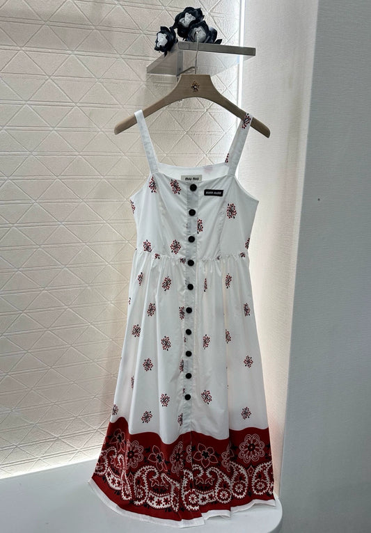 M 25 New Printed halter dress