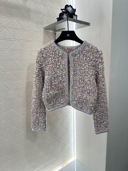 C 25 Knitted tweed cardigan and skirt set