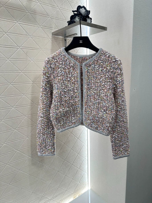 C 25 Knitted tweed cardigan and skirt set
