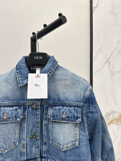 D 25 Denim jacket + straight pants set
