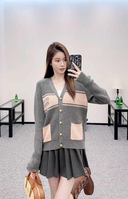 M 25fw Simple casual knitted cardigan