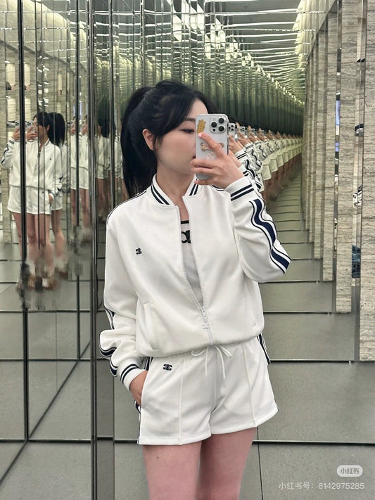 CE 25 New Funky Athletic white little shorts