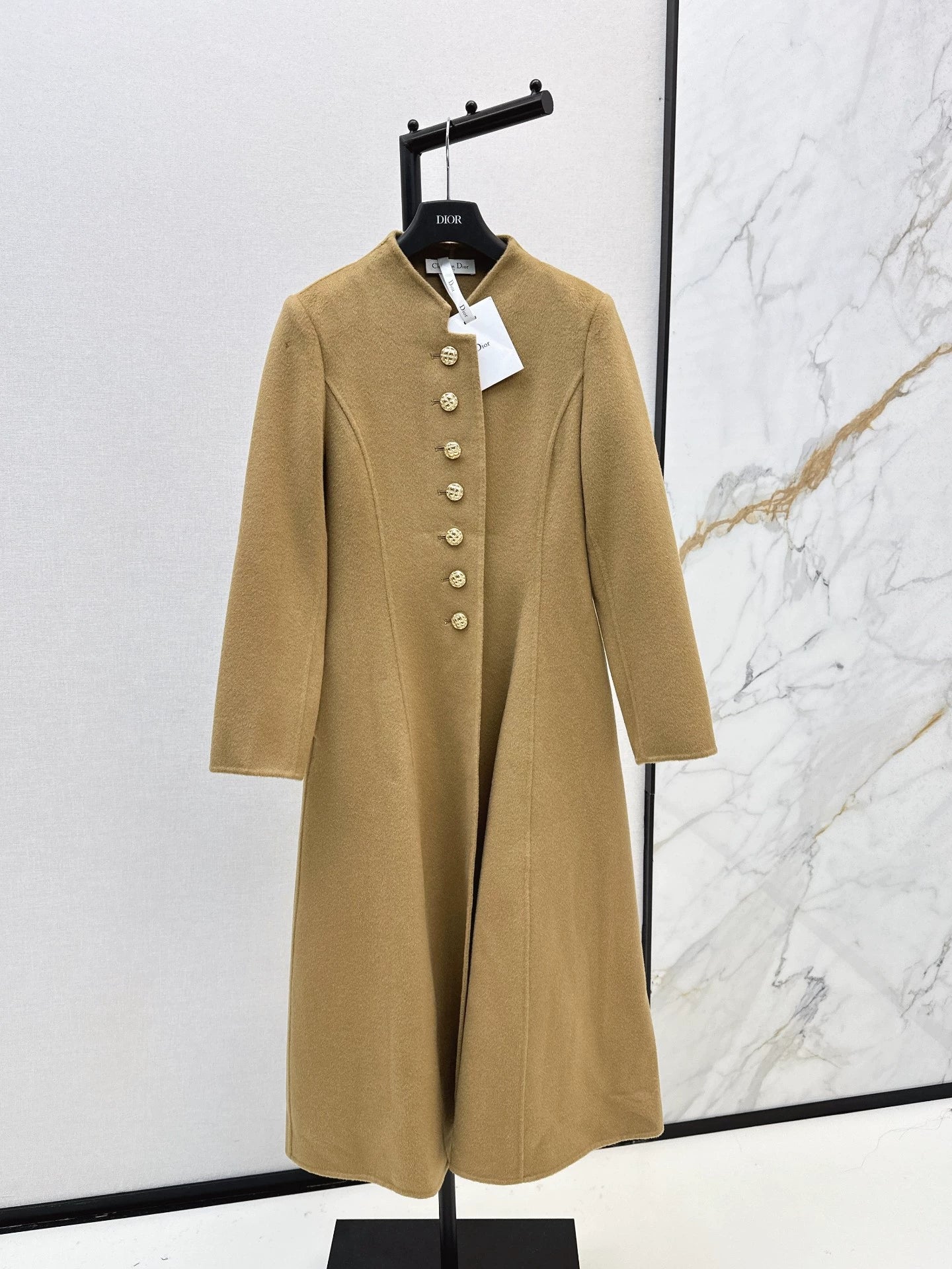 Di 25 New double-sided cashmere long coat(BLACK,WHITE,KHAKI)