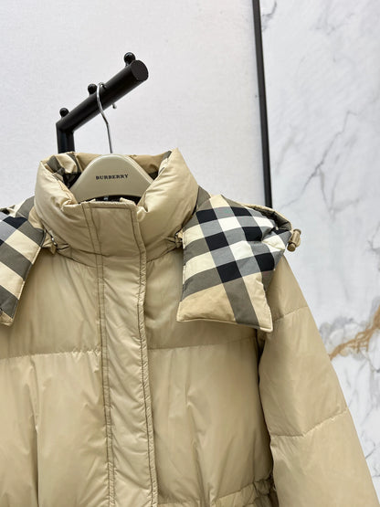 Bru 25fw Plaid double-faced down jacket